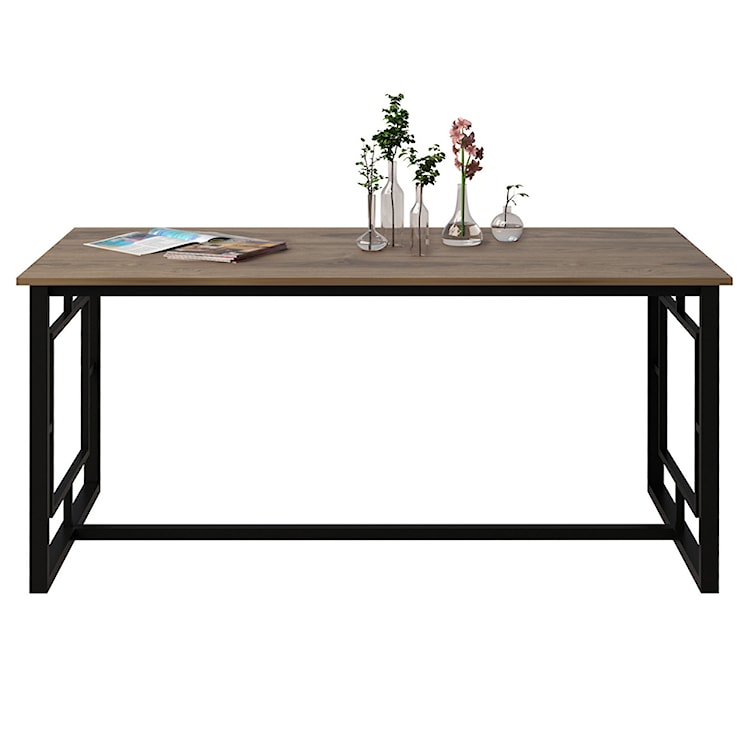 Stół do jadalni Lushapint 160x76 cm orzech  - zdjęcie 3