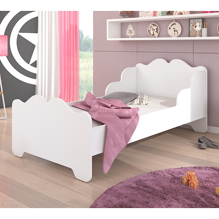 Łóżko dziecięce Mermi 160x80 cm białe  - zdjęcie 3