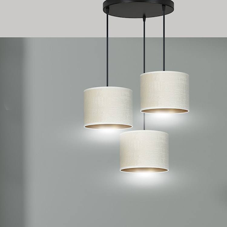 Lampa wisząca Hellid x3 asymetryczna średnica 50 cm biała  - zdjęcie 3