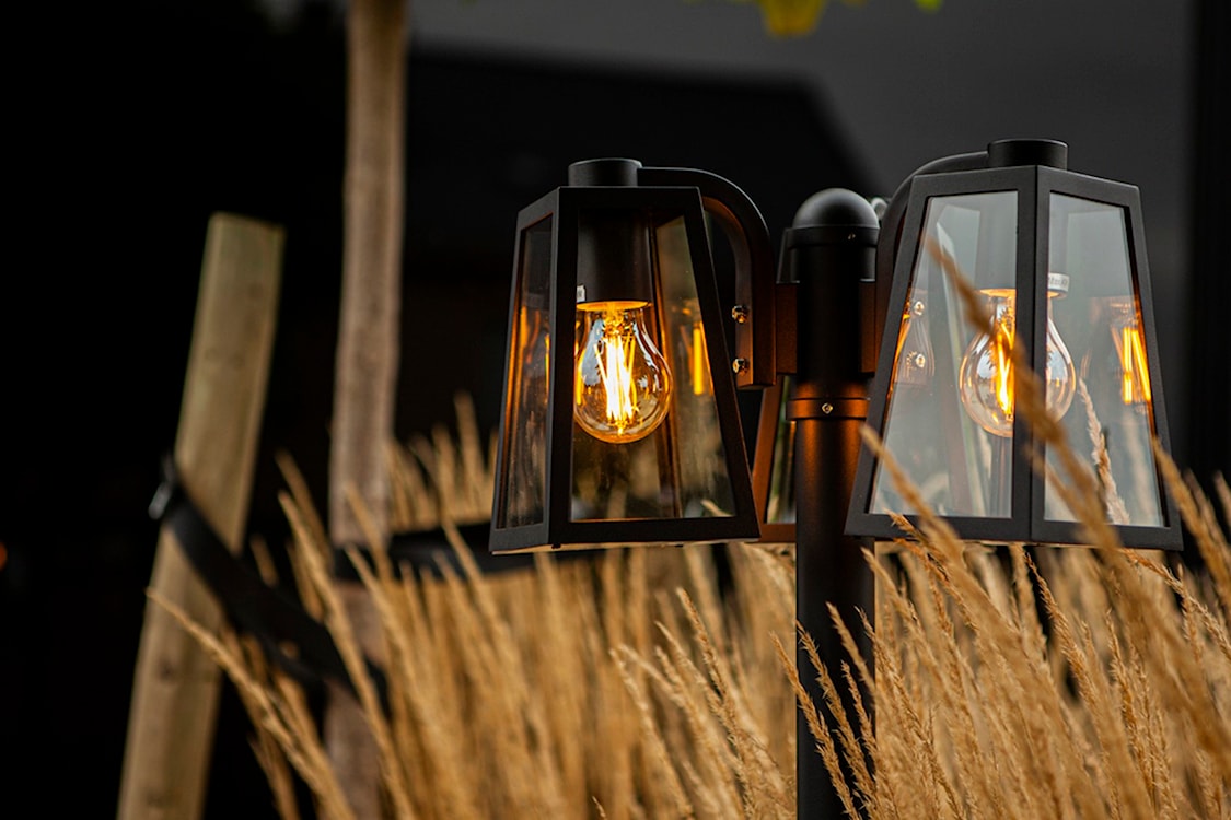 Lampa ogrodowa Fia x3 186 cm czarna  - zdjęcie 2