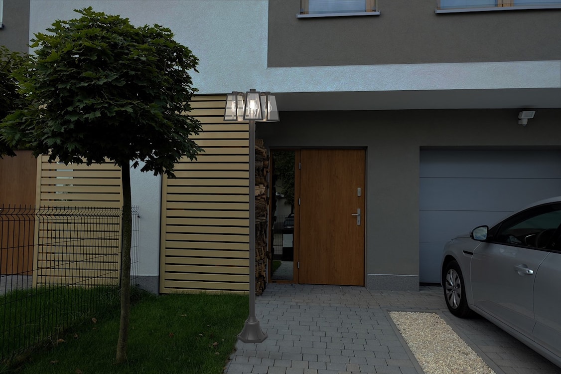 Lampa ogrodowa Fia x3 186 cm czarna  - zdjęcie 4