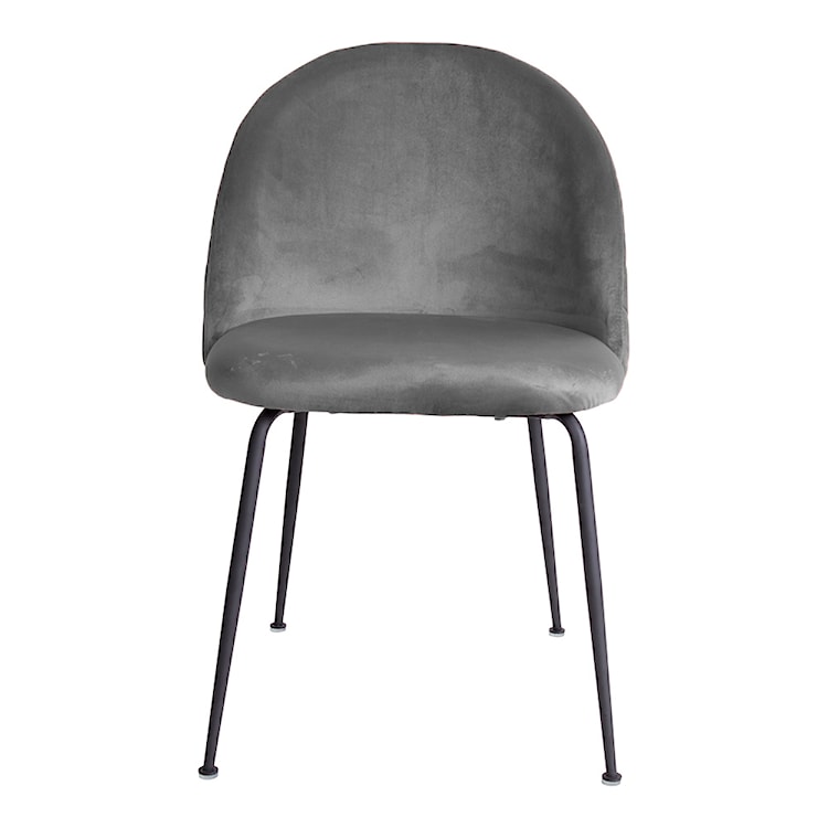 Krzesło tapicerowane Rallsy szare na czarnej podstawie  - zdjęcie 4