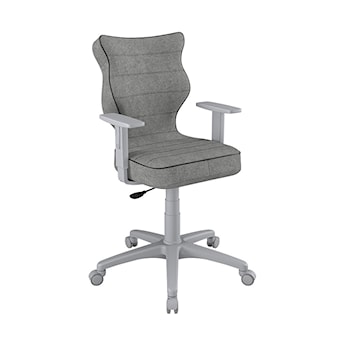 Krzesło biurowe Duo szare na szarej podstawie