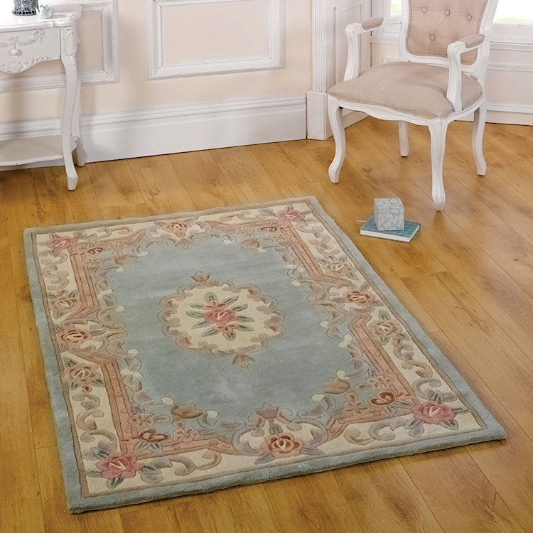 Dywan wełniany Aubusson zielony Prostokątny/150x240  - zdjęcie 2