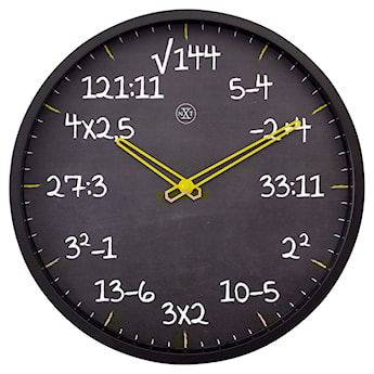 Zegar ścienny Maths 30 cm czarny