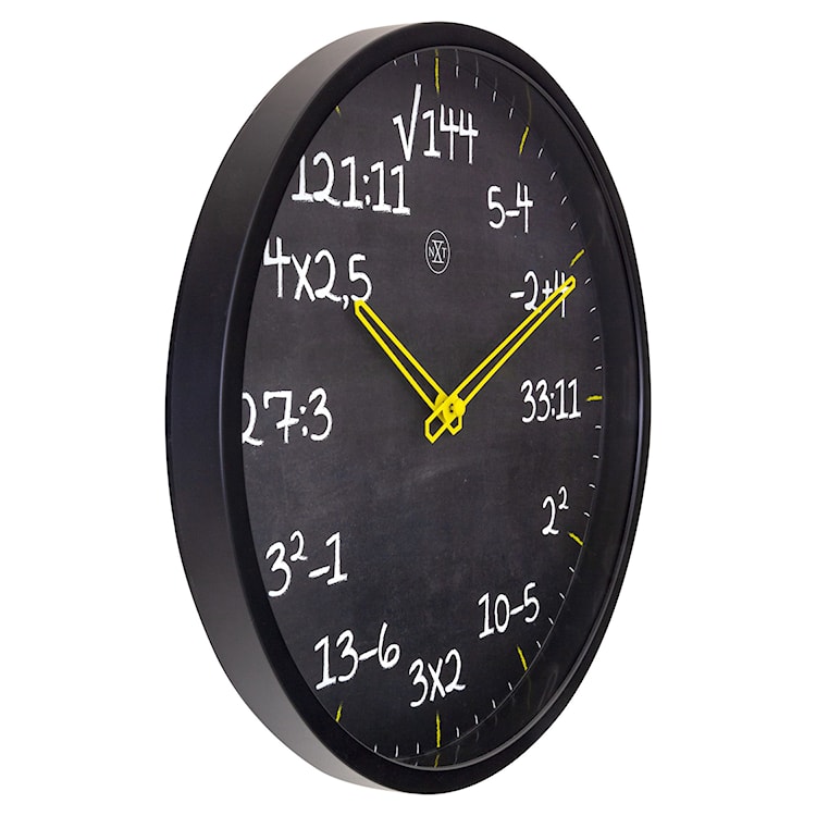Zegar ścienny Maths 30 cm czarny  - zdjęcie 3