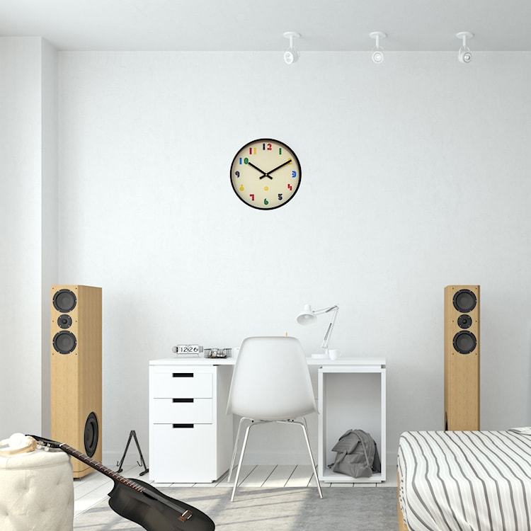 Zegar ścienny Bit 35 cm wielokolorowy  - zdjęcie 2