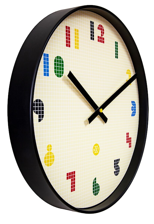 Zegar ścienny Bit 35 cm wielokolorowy  - zdjęcie 4