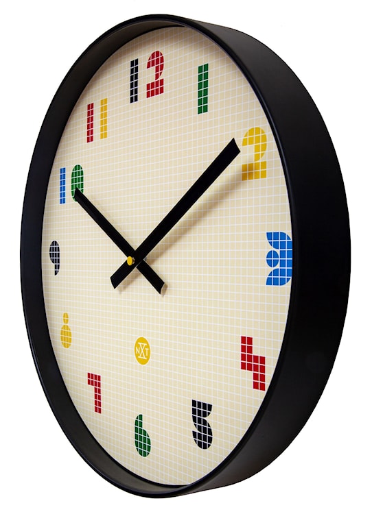 Zegar ścienny Bit 35 cm wielokolorowy  - zdjęcie 5