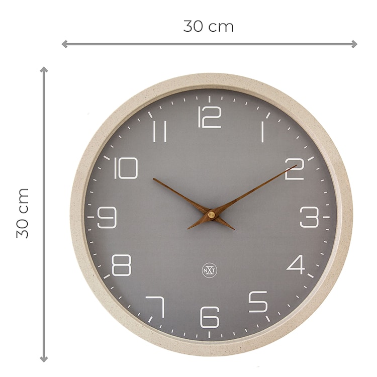 Zegar ścienny Eco 30 cm beżowy  - zdjęcie 7