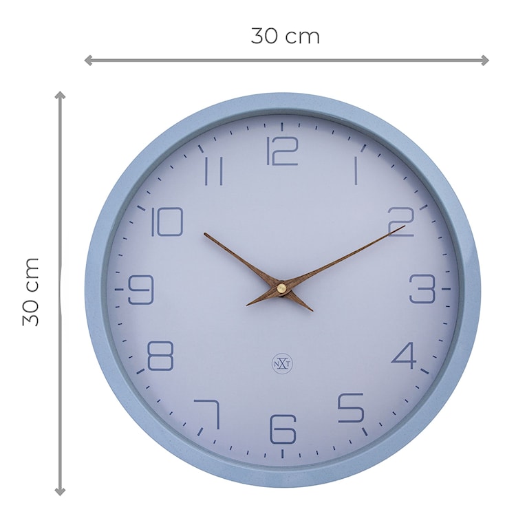 Zegar ścienny Eco 30 cm niebieski  - zdjęcie 7
