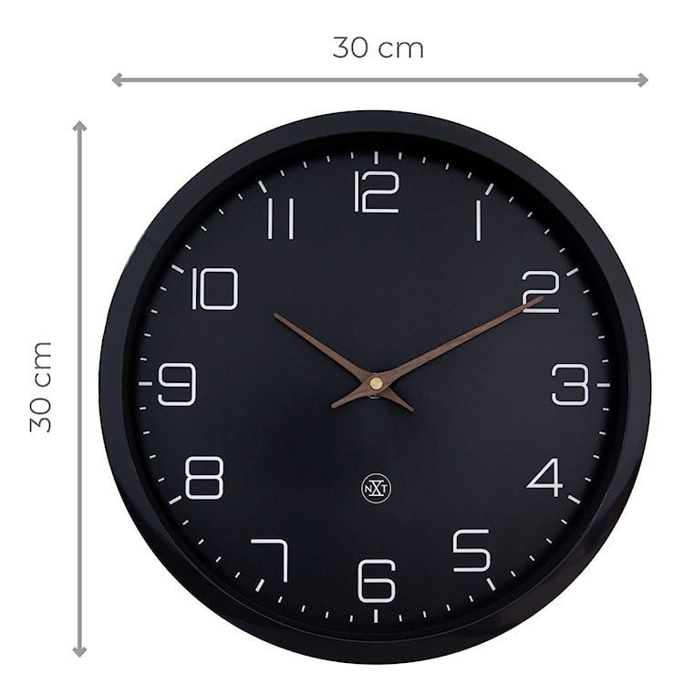 Zegar ścienny Eco 30 cm czarny  - zdjęcie 7