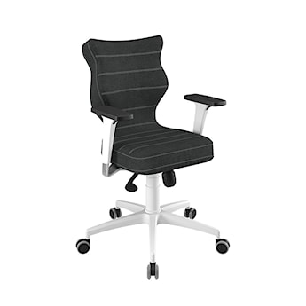 Krzesło biurowe Perto antracytowe na białej podstawie