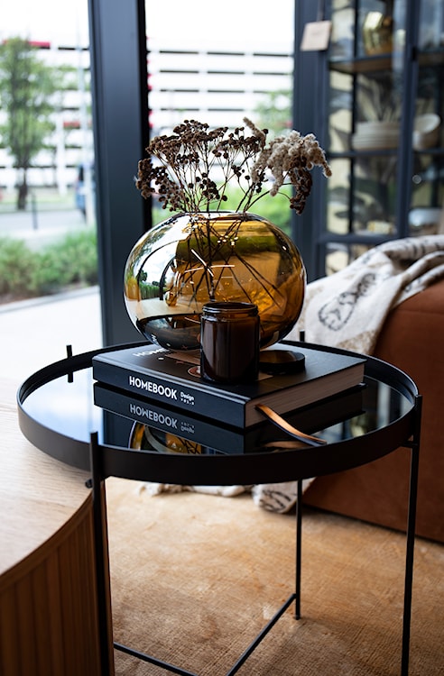 Stolik kawowy Marcolino średnica 48 cm czarny  - zdjęcie 3