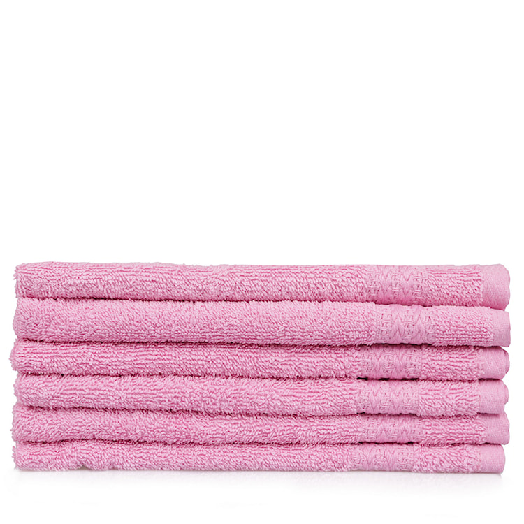 Zestaw sześciu ręczników Bainrow 30/50 cm różowy  - zdjęcie 2