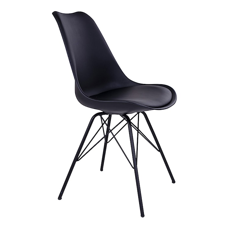 Krzesło Avihu czarne na czarnych nogach  - zdjęcie 4