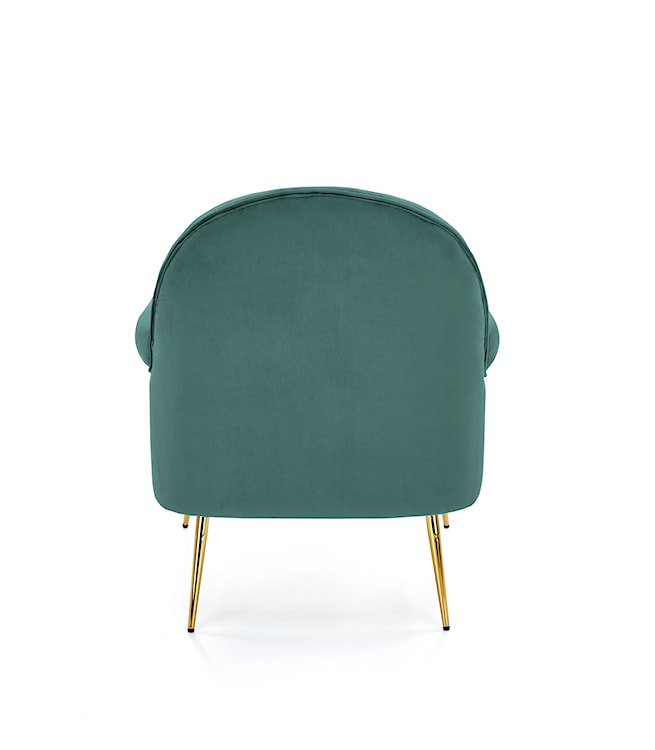Fotel wypoczynkowy Nostame velvet zielony - złote nóżki  - zdjęcie 3