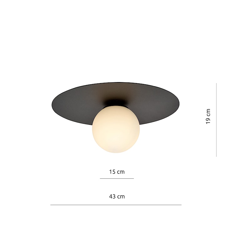 Lampa sufitowa Sorium czarno-biała  - zdjęcie 5