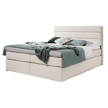 Łóżko kontynentalne Floreso 160x200 z materacem i topperem beżowe