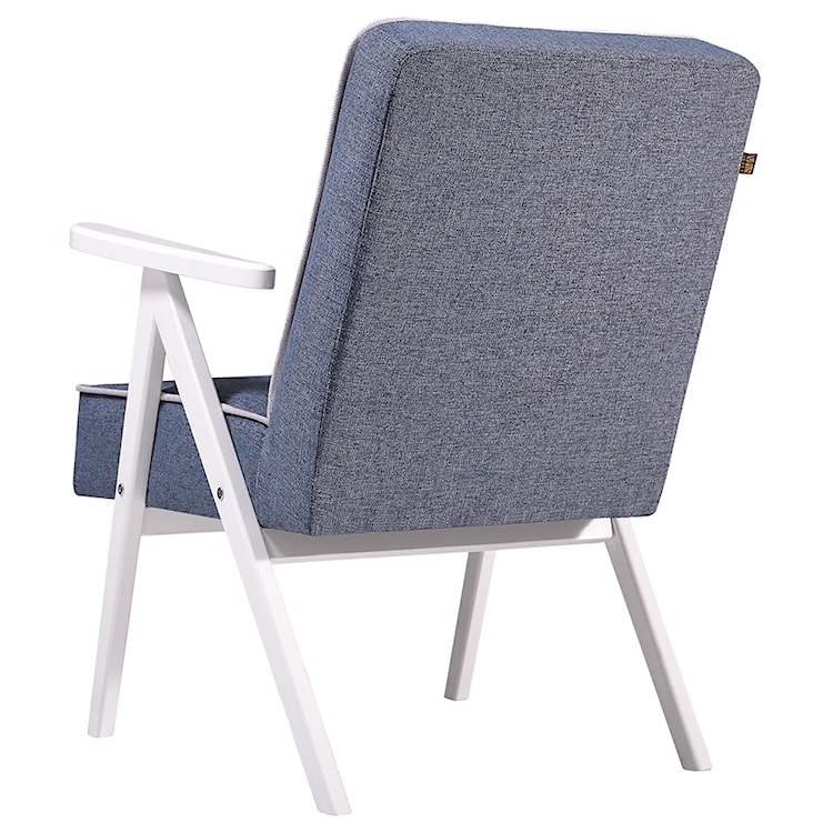 Fotel MidCentury niebieski  - zdjęcie 3