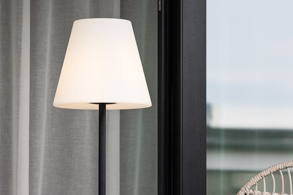 Lampa ogrodowa Moris 150 cm biało-czarna  - zdjęcie 3