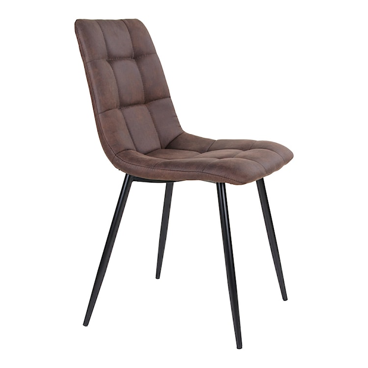 Krzesło tapicerowane Kirme ciemnobrązowe  - zdjęcie 3