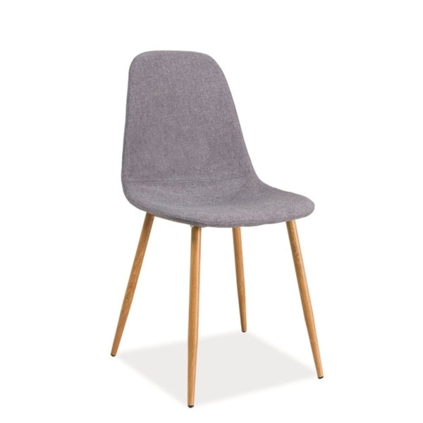 Krzesło tapicerowane Arriba szare - dąb  - zdjęcie 3