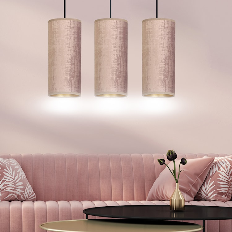 Lampa wisząca Bonett x3 50 cm różowa  - zdjęcie 4