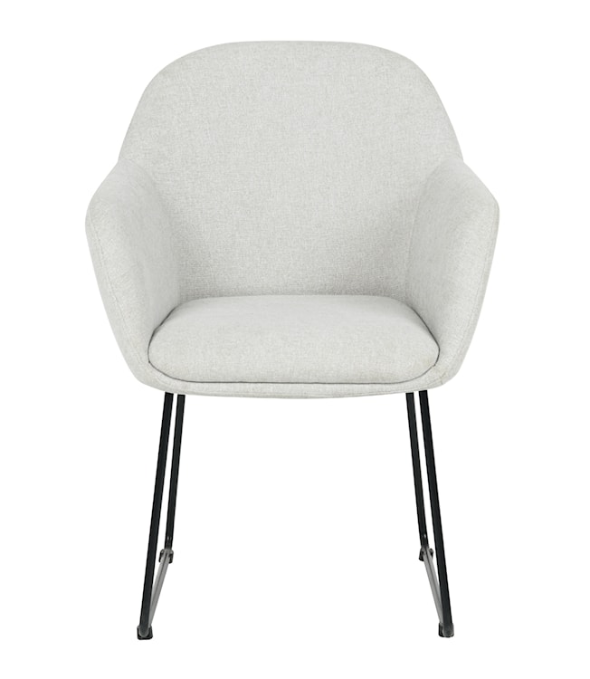 Krzesło tapicerowane z podłokietnikami Mermin beżowe  - zdjęcie 8