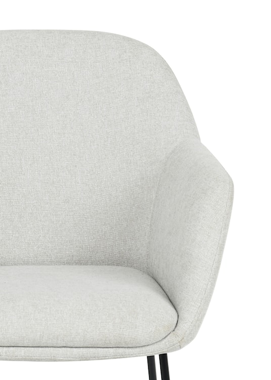 Krzesło tapicerowane z podłokietnikami Mermin beżowe  - zdjęcie 10