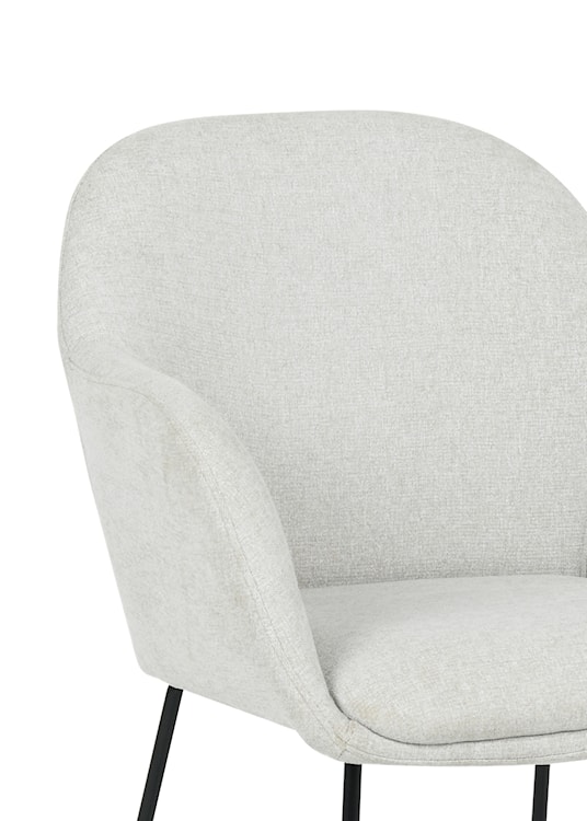 Krzesło tapicerowane z podłokietnikami Mermin beżowe  - zdjęcie 11