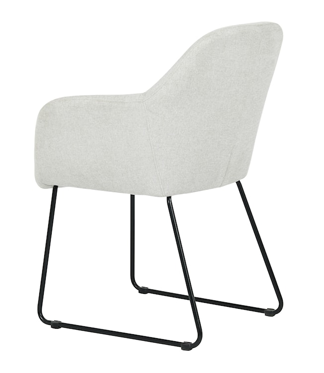 Krzesło tapicerowane z podłokietnikami Mermin beżowe  - zdjęcie 9