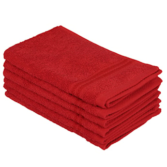 Zestaw sześciu ręczników Bainrow 30/50 cm czerwony