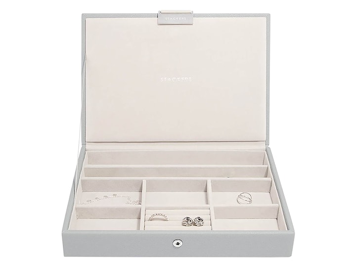 Szkatułka na biżuterię Pebble Classic Jewellery Box jasnoszara