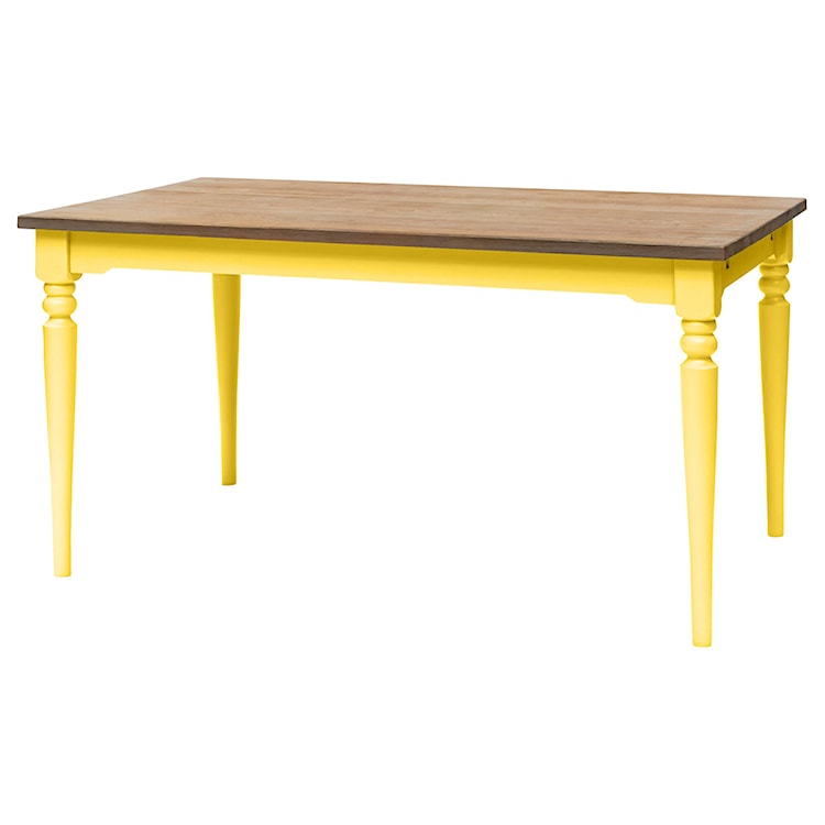 Stół do jadalni Nata 140x90 cm żółta podstawa
