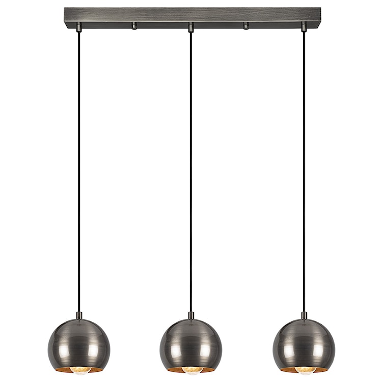 Lampa wisząca Kiento x3 w kształcie kuli średnica 15 cm platynowa  - zdjęcie 6