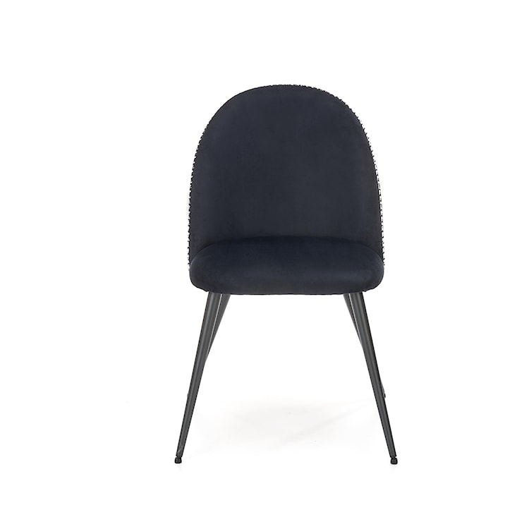 Krzesło tapicerowane Colachel czarno-białe  - zdjęcie 4