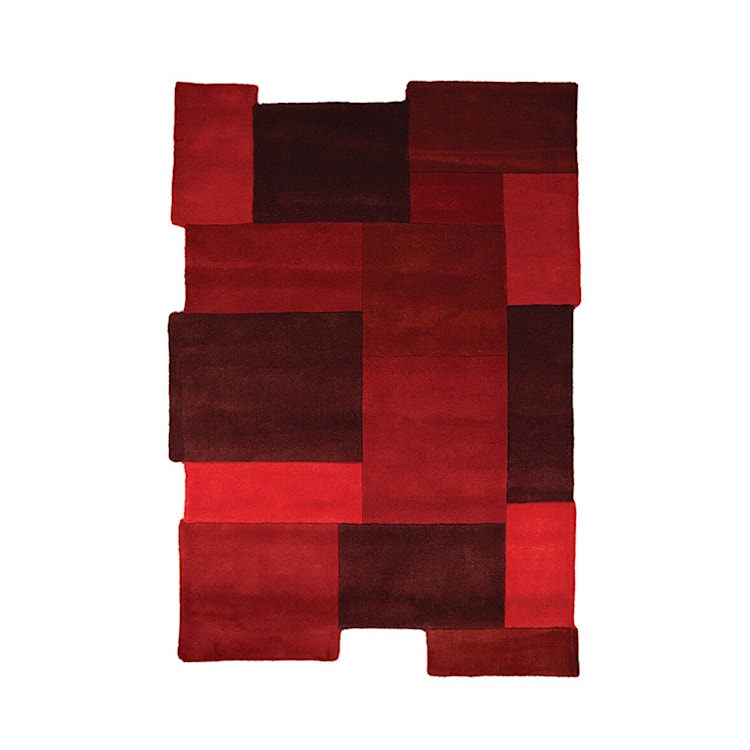 Dywan wełniany Collage czerwony Prostokątny/200x290
