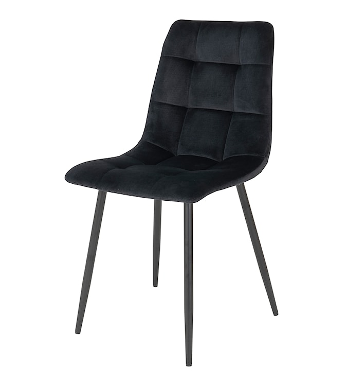 Krzesło tapicerowane Kirme czarny velvet 