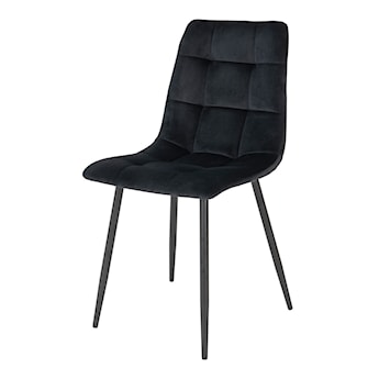 Krzesło tapicerowane Kirme czarny velvet