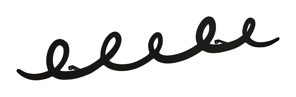 Wieszak ścienny Sing metalowy czarny 