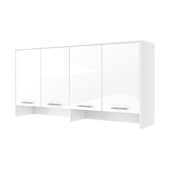 Nadstawka Concept Pro z czterema zamykanymi szafkami 108 cm Biały mat / Biały połysk