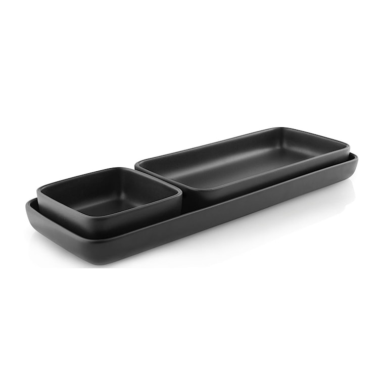 Naczynie do serwowania Nordic Kitchen z kamionki czarne 31x13 cm  - zdjęcie 3
