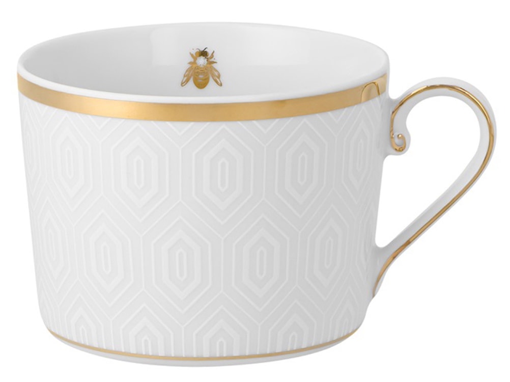 Zestaw do kawy dla 1 os. porcelanowy Jenny biało-złoty  - zdjęcie 2