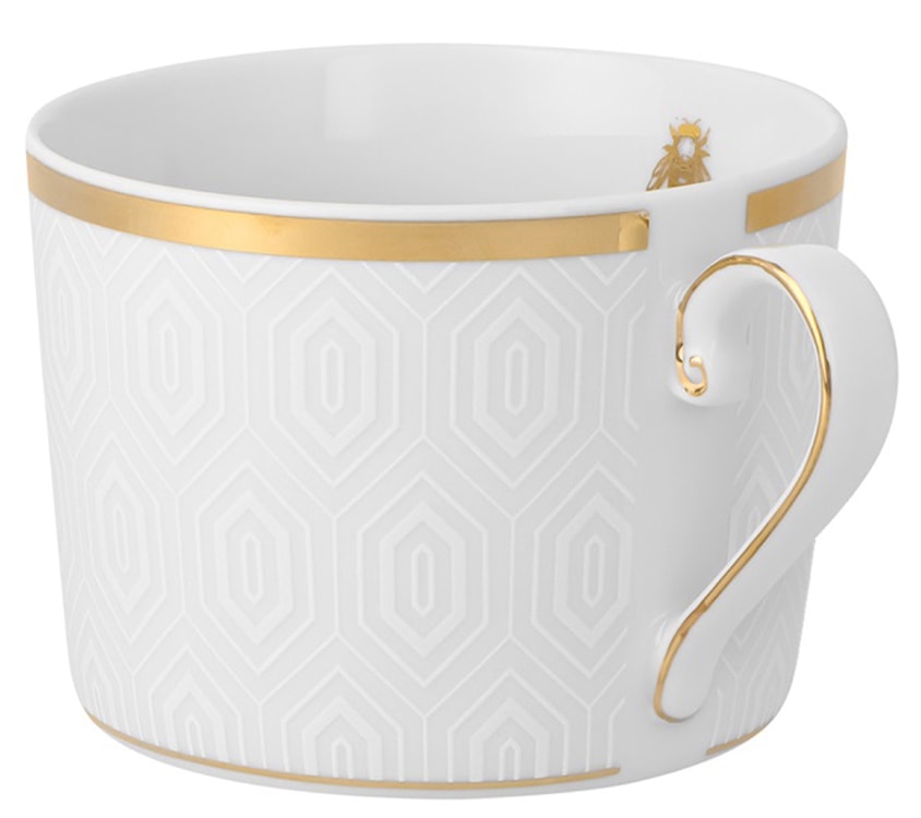 Zestaw do kawy dla 1 os. porcelanowy Jenny biało-złoty  - zdjęcie 3