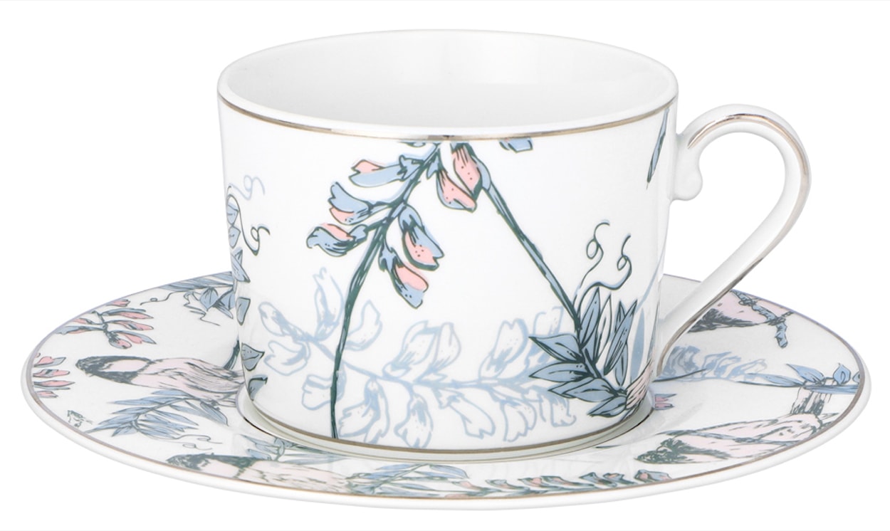 Zestaw filiżanek dla 4 os. porcelanowy Jenny 250 ml wielokolorowy  - zdjęcie 2