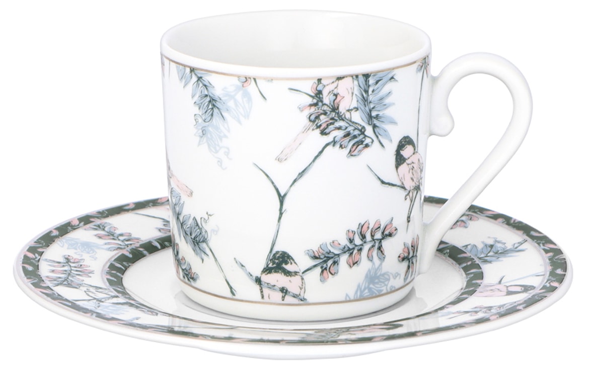 Zestaw filiżanek dla 4 os. porcelanowy Jenny 100 ml wielokolorowy  - zdjęcie 6