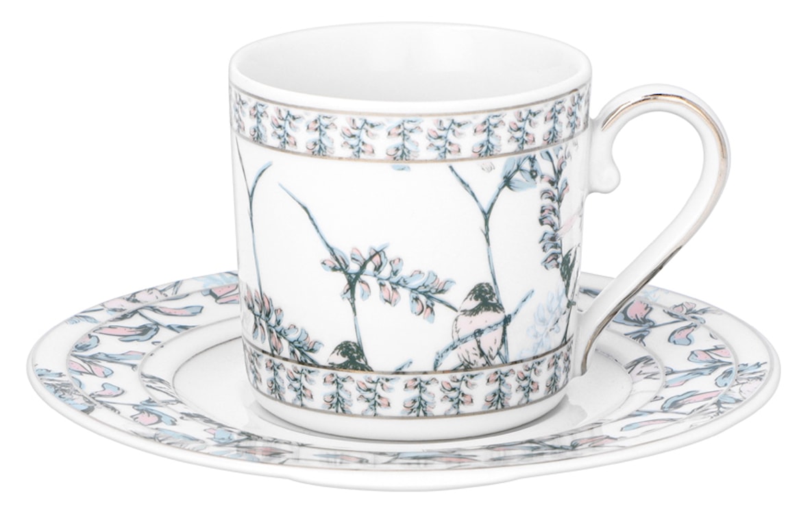 Zestaw filiżanek dla 4 os. porcelanowy Jenny 100 ml wielokolorowy  - zdjęcie 2