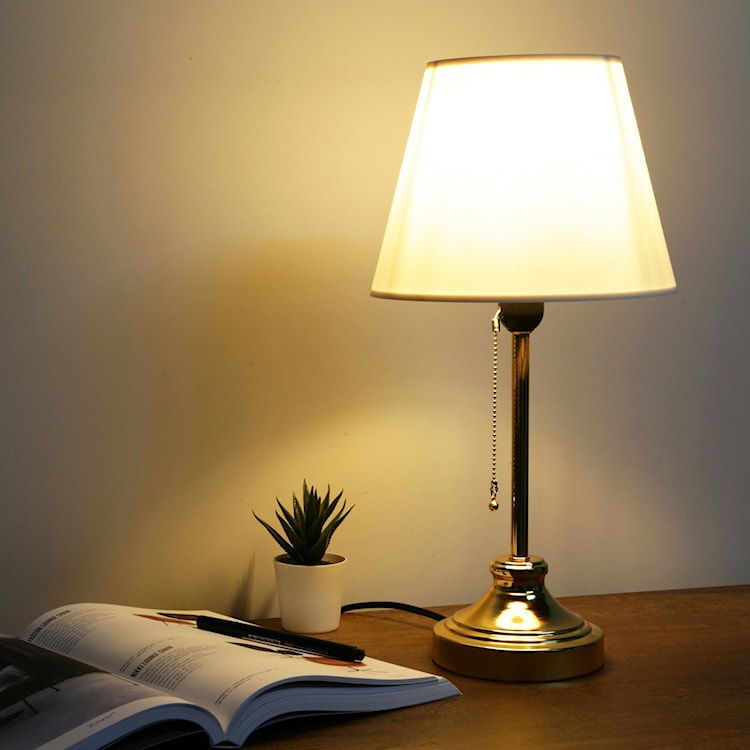 Lampka na biurko Rebrect kremowo/złota  - zdjęcie 2