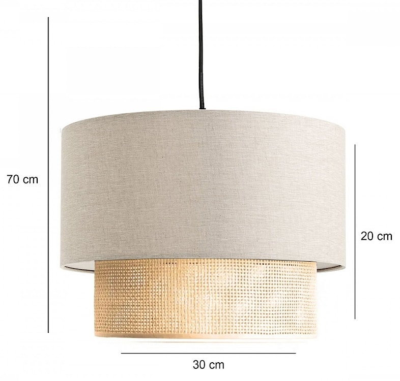 Lampa wisząca Fiestvier średnica 30 cm kremowa  - zdjęcie 3